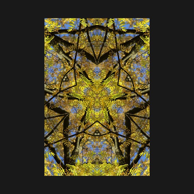 Pattern, yellow atumn leaves by Reinvention