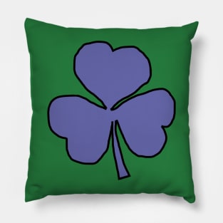 Very Peri Periwinkle Blue Shamrock St Patricks Day Pillow