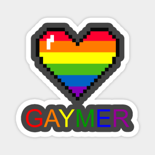 Gaymer Pixel Heart Magnet