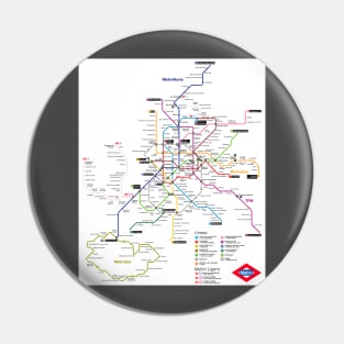 Madrid subway map Pin