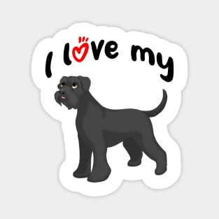 I Love My Schnauzer Dog Magnet