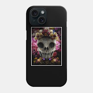 skull flowers design Phone Case