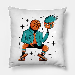 Cartoon Basketball Game Pillow