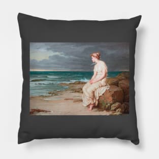 Miranda - The Tempest, 1916 John William Waterhouse (2) Pillow