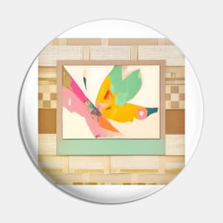 Pastel Butterfly Abstract Pin