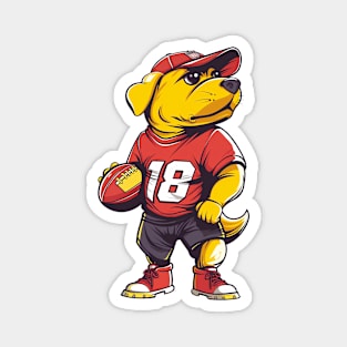 Retriever American Football Player Magnet