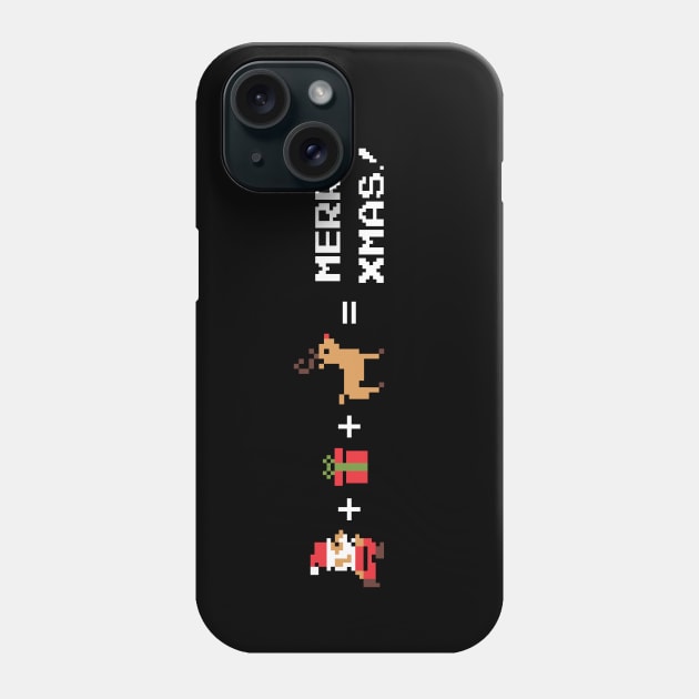 merry christmas pixel retro video game Phone Case by walterorlandi