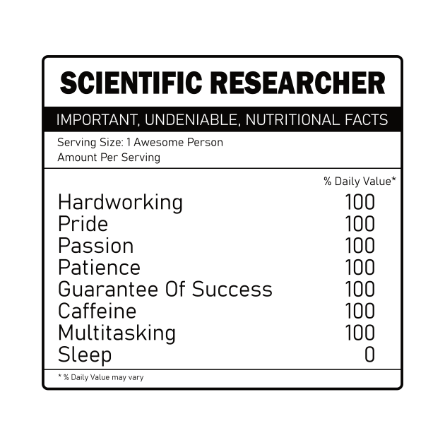 scientific researcher nutritional facts label by rohint2