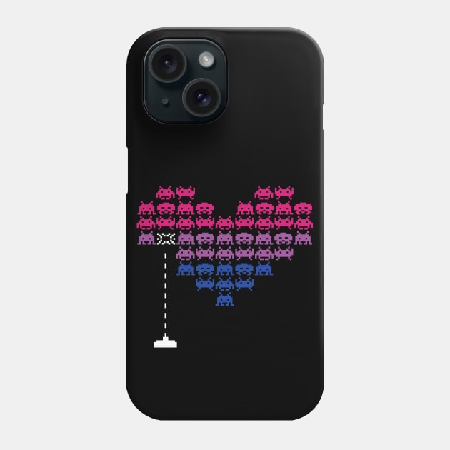 Invasion of the Heart (Bisexual) Phone Case by zombiepickles
