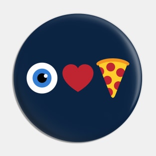 I Heart Pizza Emoji Pin