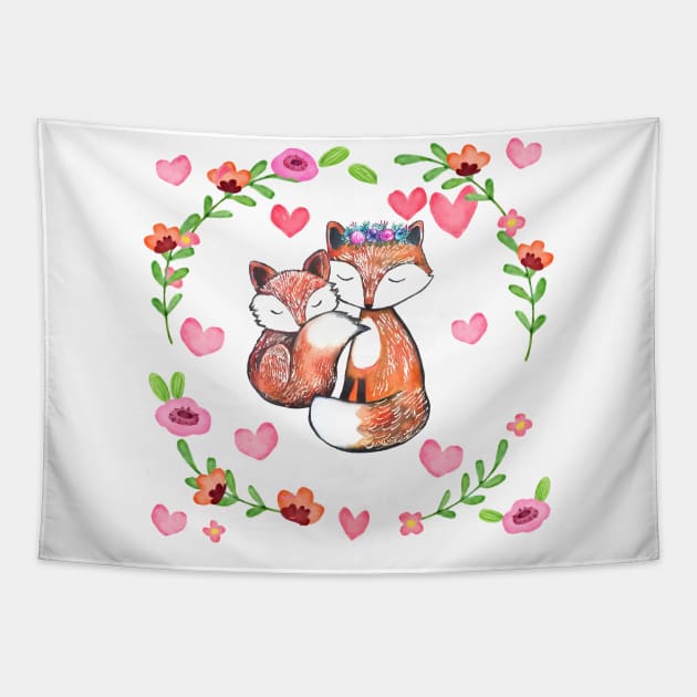 Mama Fox Tapestry by StudioKaufmann