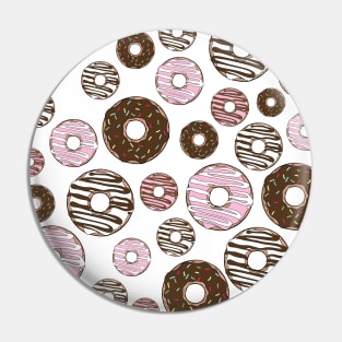 Pattern Of Donuts, Pink Donuts, Brown Donuts Pin