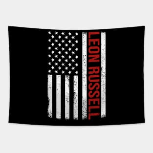 Graphic Leon Russell Proud Name US American Flag Birthday Gift Tapestry