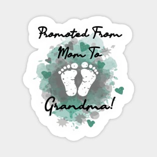 Promoted From Mom To Grandma Pregnancy Announcement Magnet