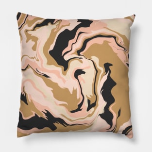 Pink and black marbling 101 Pillow