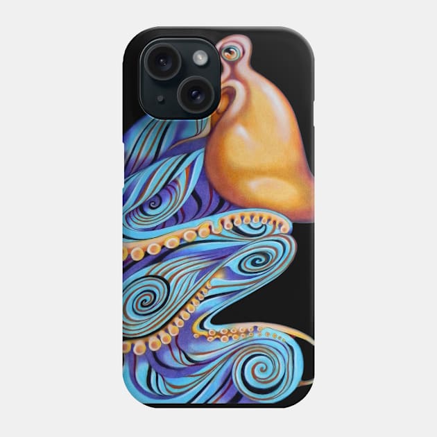 Blue octopus Phone Case by federicocortese