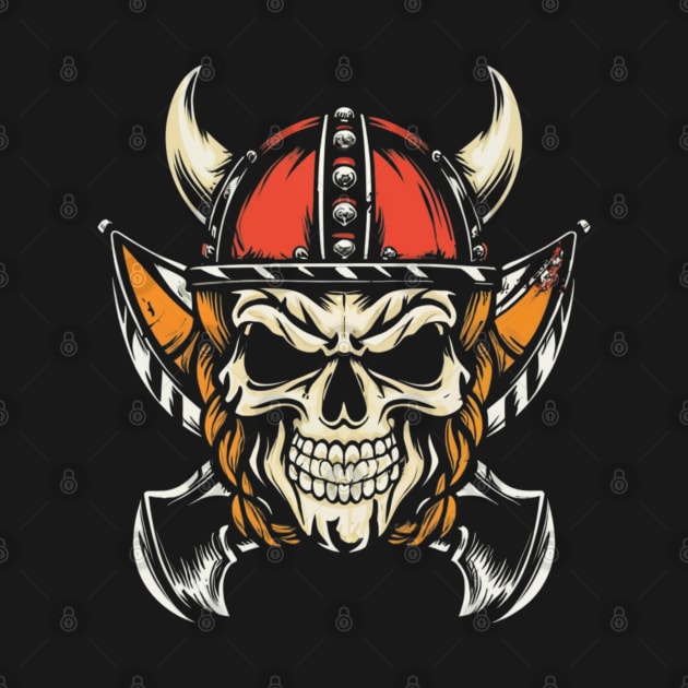 Vikings Skull tattoo art by Goku Creations