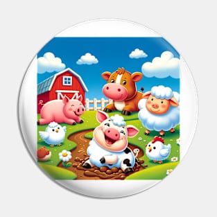 Joyful Farm Friends Pin