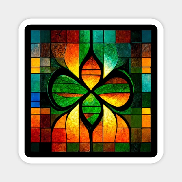 Celtic Cross Stained Glass Magnet by DuncanStar