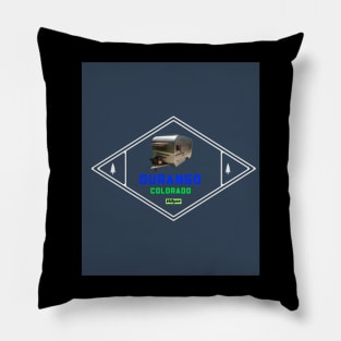 Vintage Camping Durango Colorado Pillow