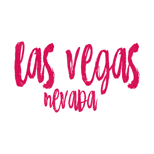 Las Vegas Nevada - NV State Paint Brush Retro Red/Pink College Typography by thepatriotshop