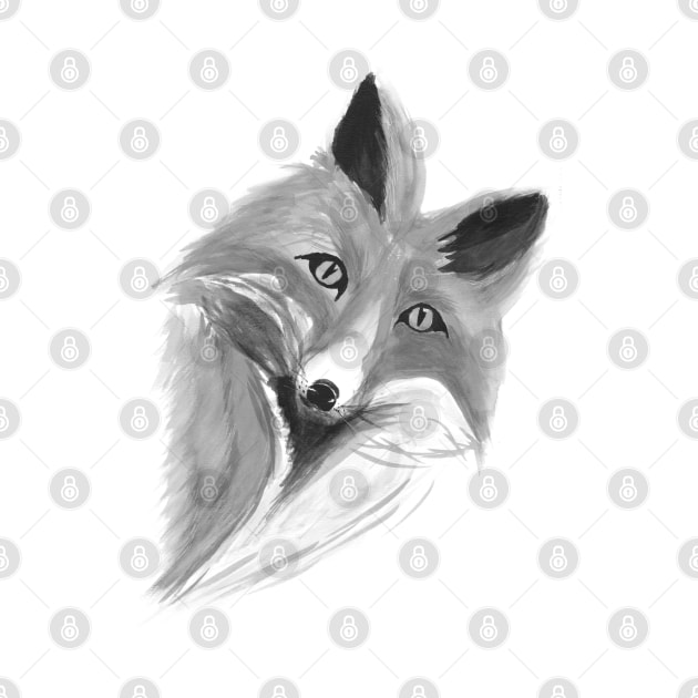 Fox - Black and White by jitkaegressy