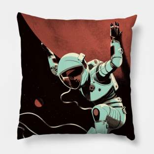 Plane Mars in on the backs of People Pillow