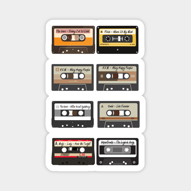 Cassette Tape With Greatest Songs - Music Lover Gift - Music Gift - Music Teacher Gift - Musician Gift Best - Cassette Tape Retro Music Gift Magnet by waltzart