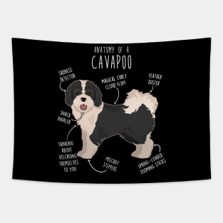 Parti Cavapoo Dog Anatomy Tapestry