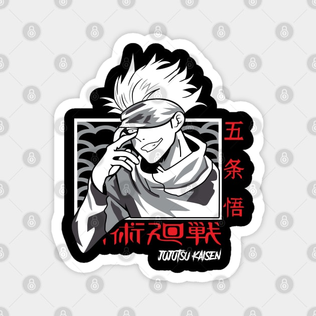 Jujutsu Kaisen Gojo Blindfold Off Moment Magnet by Otaku Vibes