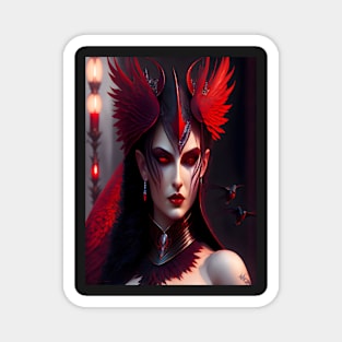 Red Crow Queen Magnet