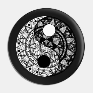 Yin Yang Mandala Pin