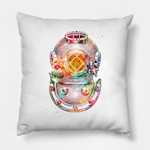 Diving helmet Pillow by erzebeth