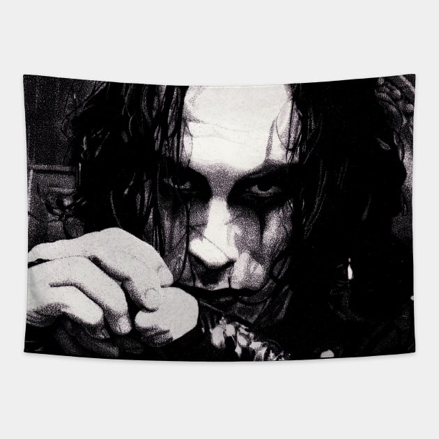 Eric Draven Portrait - The Crow Tapestry by DesignedbyWizards