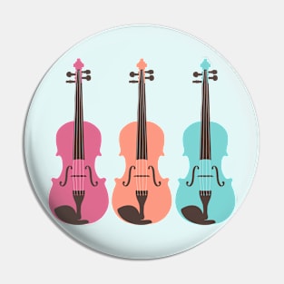 A Serenade of Strings in Pink, Peach and Turquise Pin