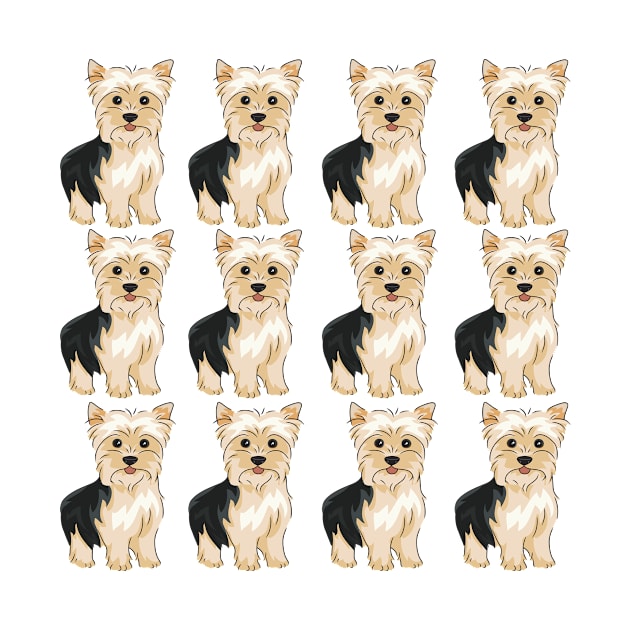 Yorkshire terrier cute pattern by Maful