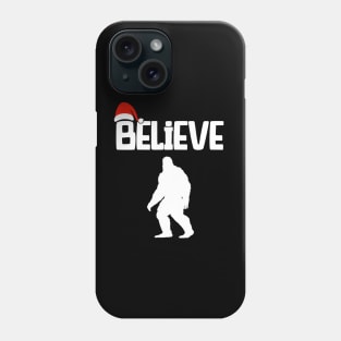 Funny Christmas Xmas Bigfoot Believe Sasquatch In Moon Light Phone Case