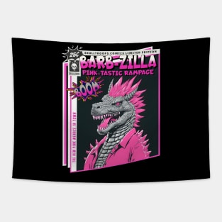 BarbZilla, a Pink-tastic Rampage Tapestry