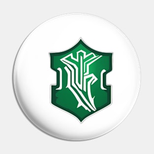 Green Cybernetic Crest Graphic Design No. 584 Pin