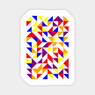 Amazing Geometric Colourful Triangle Pattern #4 Magnet