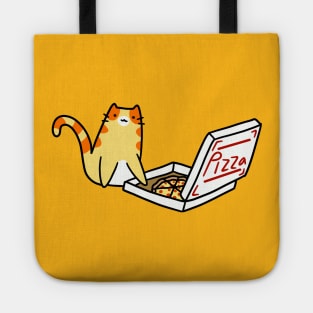 Pizza Box Tabby Cat Tote