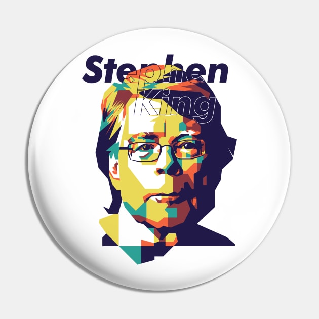 Stephen King WPAP Style Pin by pentaShop