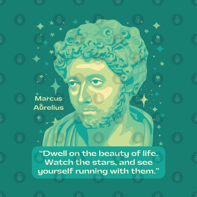 Marcus Aurelius Portrait and Quote by Slightly Unhinged