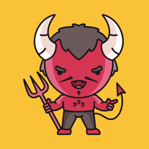 Kawaii Cute Little Devil by SLAG_Creative