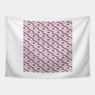 3D geometric pattern in rose quartz and bodacious colours Tapestry