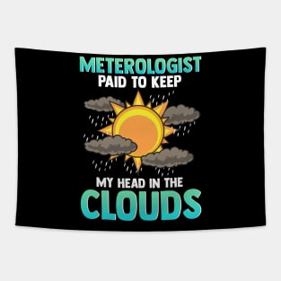 Cute & Funny Paid To Keep My Head In The Clouds Tapestry