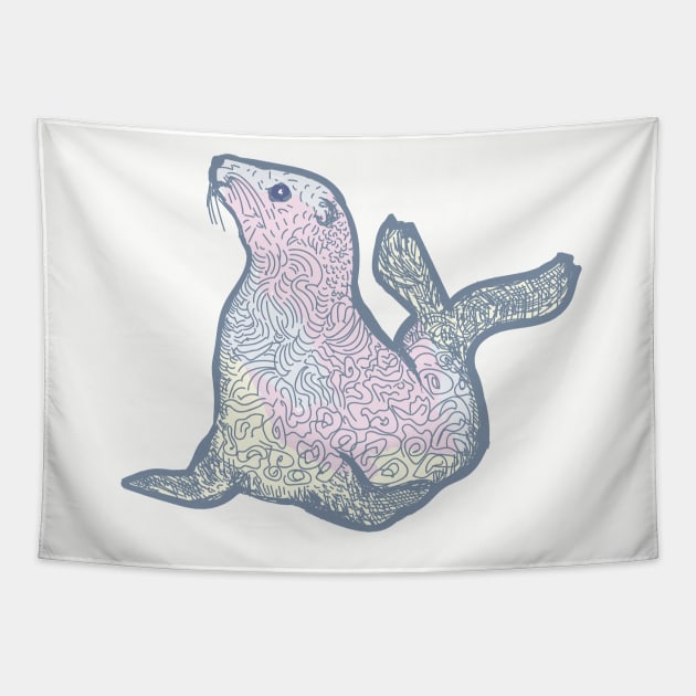 Fur seal Tapestry by Kuhtina