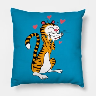 Tiger in Love Pillow