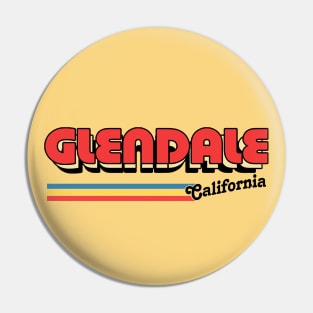 Glendale, CA \/\/\/\ Retro Typography Design Pin