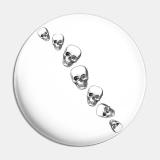 Tumbling Skulls Pin